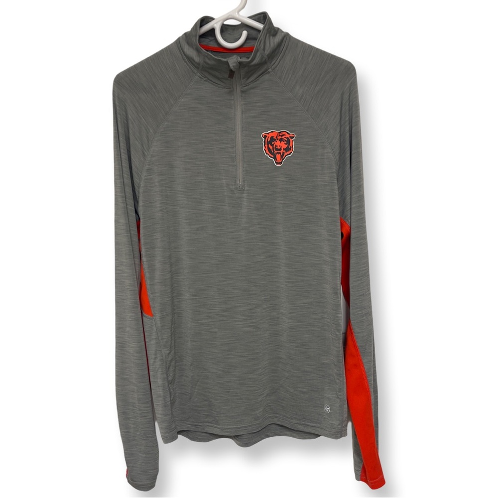 Chicago Bears Football NFL ‘47 ❗️1/4 Zip Pullover Men’s Small Gray